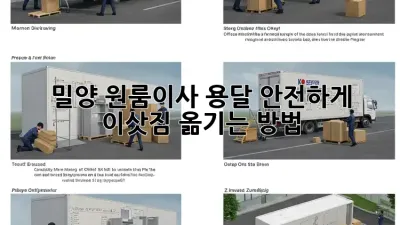 밀양 원룸이사 용달, 안전하게 이삿짐 옮기는 방법!